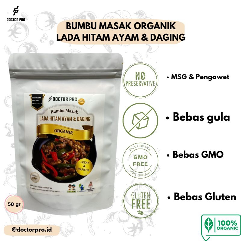 

Doctor Pro - Bumbu Masak Lada Hitam Ayam & Daging 50gr - High Grade