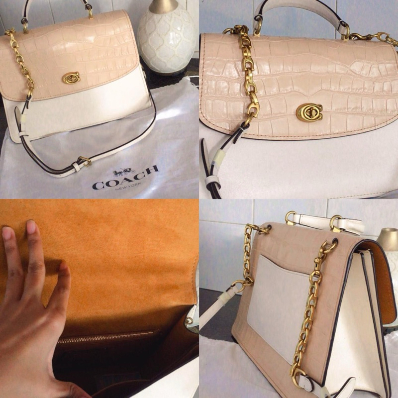 Coach Parker Top Handle Croc Bag Original | Tas Coach Original | Coach Top Handle