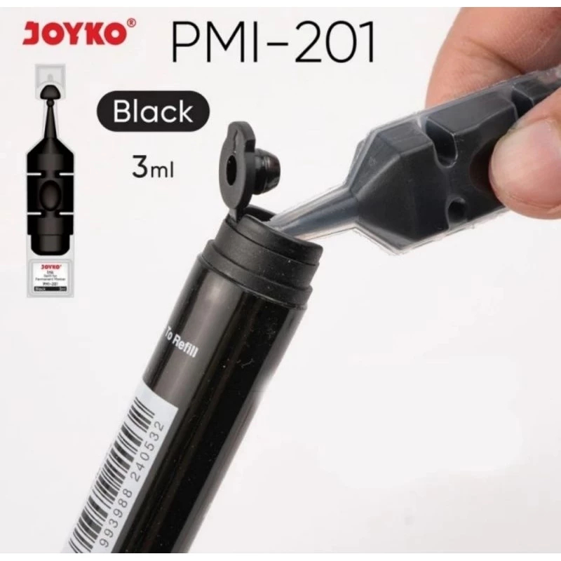 

(1 Pcs) JOYKO Refill Tinta Spidol Permanent PMI-201 Warna Hitam