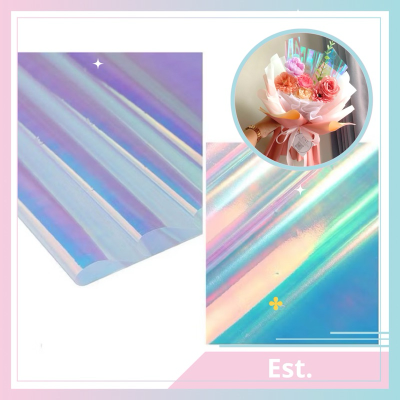 Esthetic | Kertas buket Kertas buket hologram Cellophane hologram