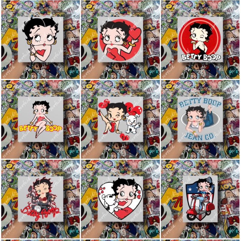 

Stiker DTF Sablon Setrika Sablon Stiker BETTY BOOP