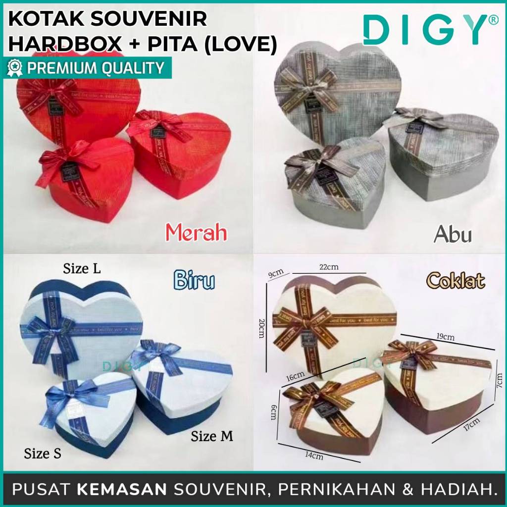 

Kotak Hardbox + Pita Love / Box Kado / Box Love Hadiah / Kotak Aksesoris Perhiasan / Gift Box / Kotak Hampers / Kotak Souvenir