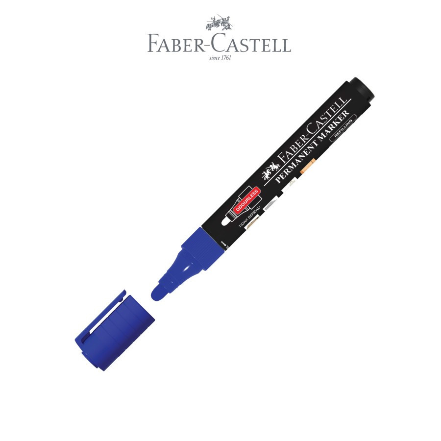 

SPIDOL PERMANEN / PERMANENT MARKER / SPIDOL BESAR / SPIDOL FABER CASTELL PERMANENT BIRU ECO