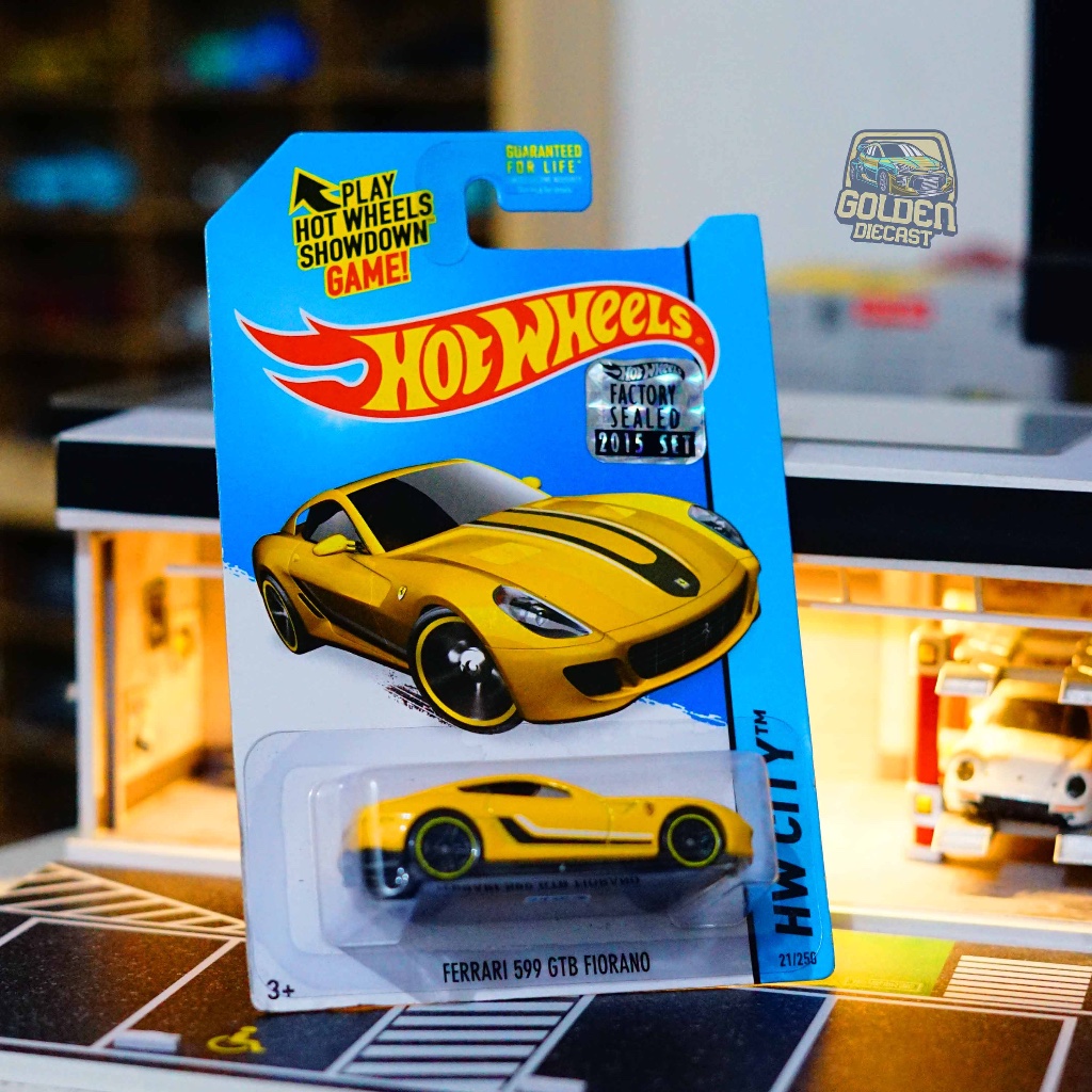 HOT WHEELS FERRARI 599 GTB FIORANO YELLOW FACTORY SEALED