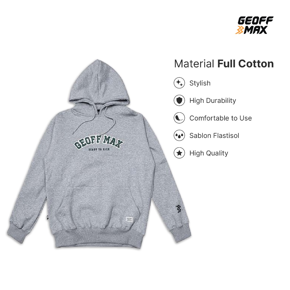 KODE X53D Geoff Max  Escuela Grey  Hoodie Sweater Unisex  Jaket Pria Wanita