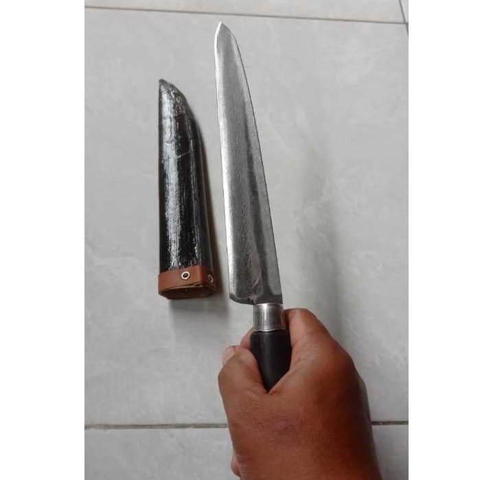 Pisau Daging / Pisau Sembelih Kambing / Pisau Skin Plat Baja super tajam