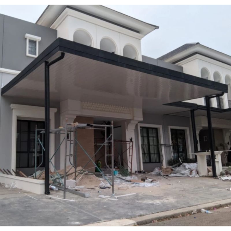 konopi atap alderon singel+plapon PVC alinterpasang