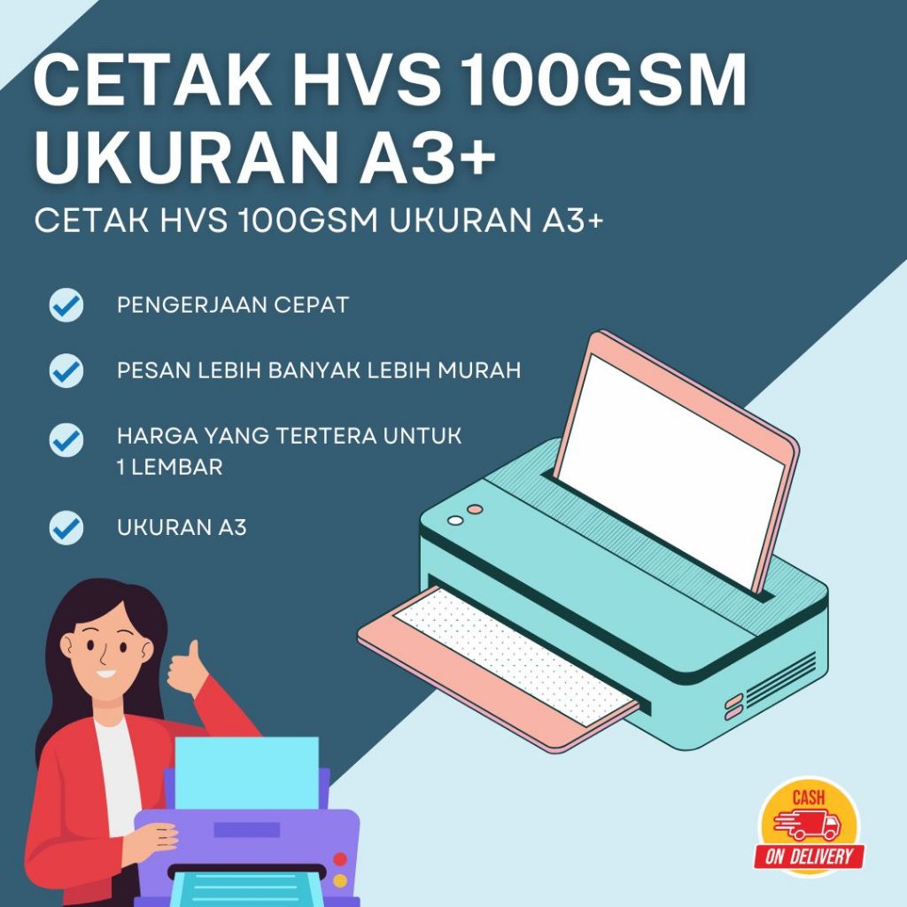 

JASA PRINT MURAH CEPAT DAN HIGH QUALITY HVS 100gsm UKURAN A3+ SATU HARI JADI