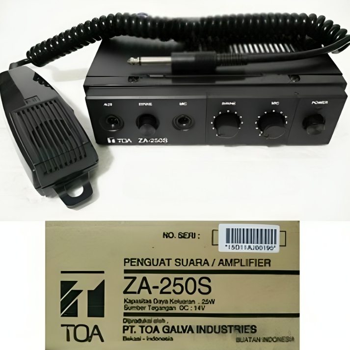 TOA Amplifier TOA ZA-250S (25 Watt) Sirine / Car Amplifier TOA ZA250S (25W) Amplifier TOA ZA 250S