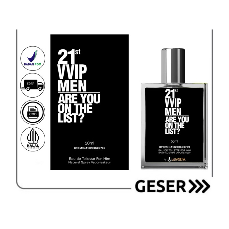 [BPOM] Parfum 212 Vvip Men 50ml Premium / Parfum 212 Vvip Men 50ml / Parfum Pria Wangi Tahan Lama