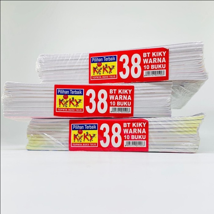 Buku Tulis KIKY Warna 38 Lembar - Per pack 10 Buku