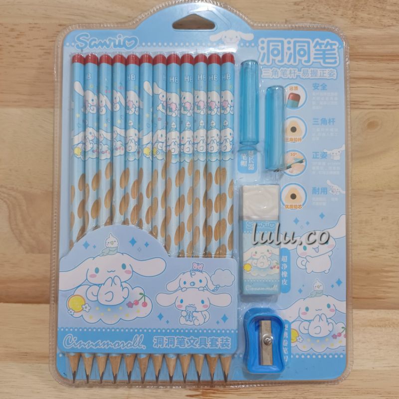 

Set ATK pensil penghapus rautan pensil cap sanrio T4292 CINNAMOROLL