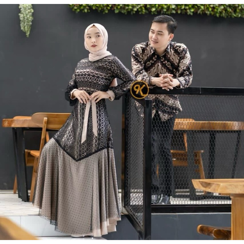 COUPLE BATIK GAMIS PREMIUM KONDANGAN LEBARAN LAMARAN