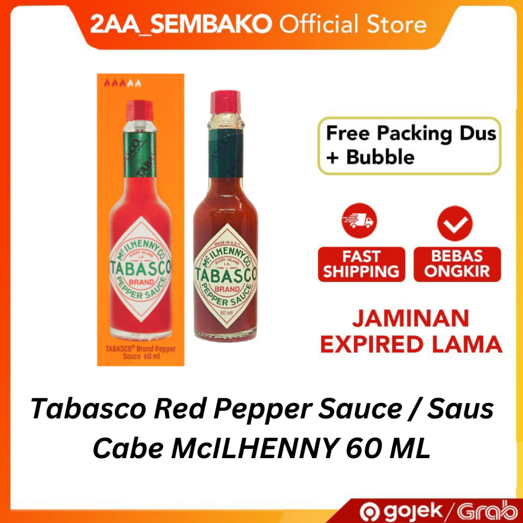 

Tabasco Red Pepper Sauce / Saus Cabe McILHENNY 60 ML
