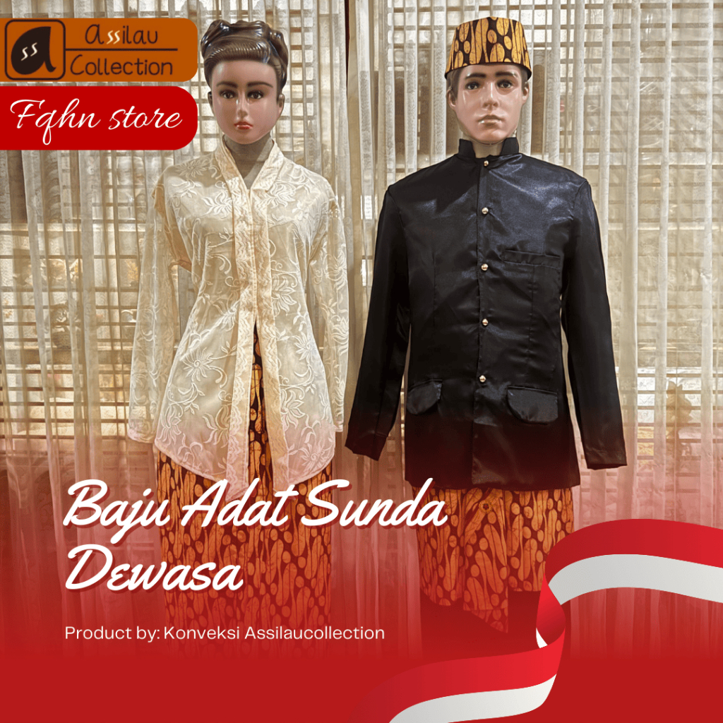 Baju Adat Dewasa Jawa Barat/Sunda Satuan (Laki/Cewek)