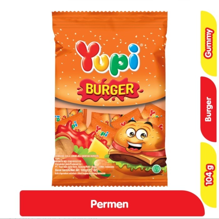 

Yupi Burger Mini permen jelly 104 gram