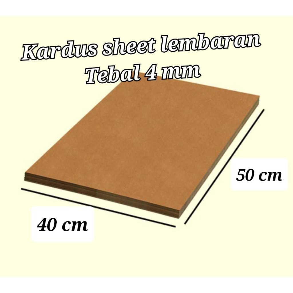 

KARDUS SHEET LEMBARAN 40 X 50 CM TEBAL 4MM C-FLUDE 40X50 CM / 50X40 CM