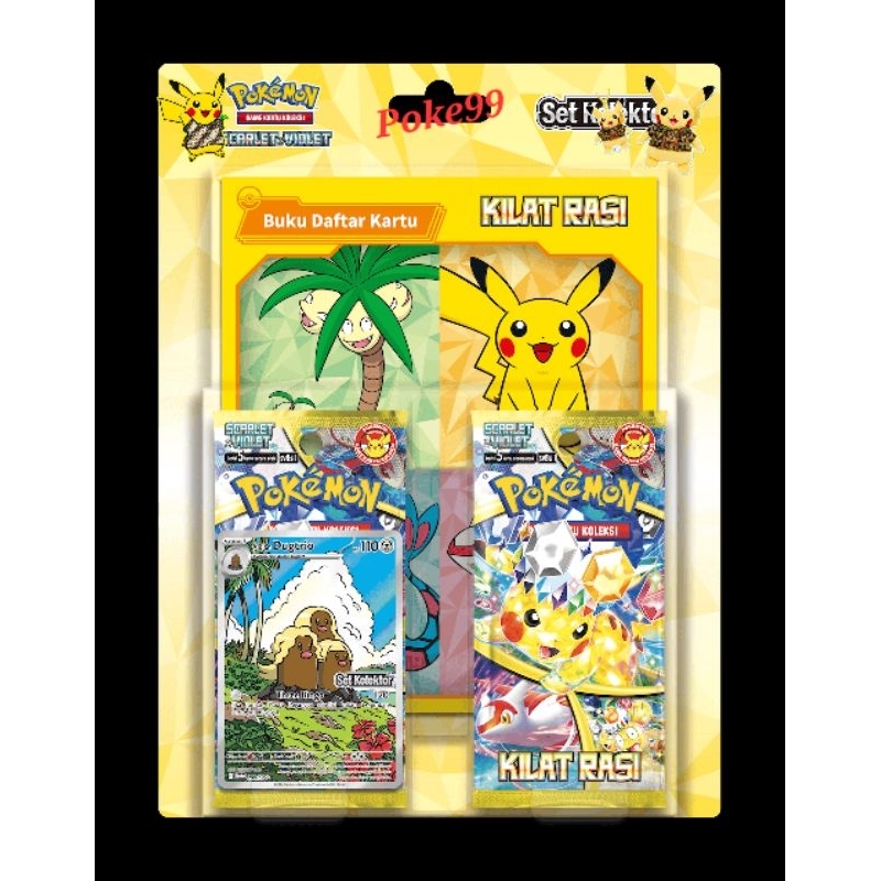 Kartu Pokemon Set Kolektor KILAT Rasi. ORI PROMO. BONUS DAFTAR KARTU DAN AR Kartu Pokemon Indonesia