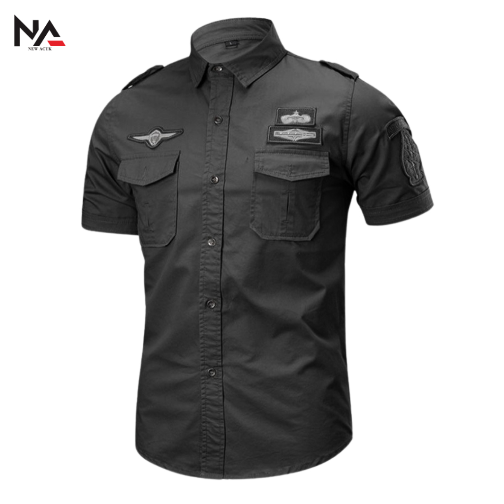 Kemeja Tactical Pria Bordir / Kemeja Tactical Pria / Kemeja Tactical Lengan Pendek / Kemeja / Kemeja