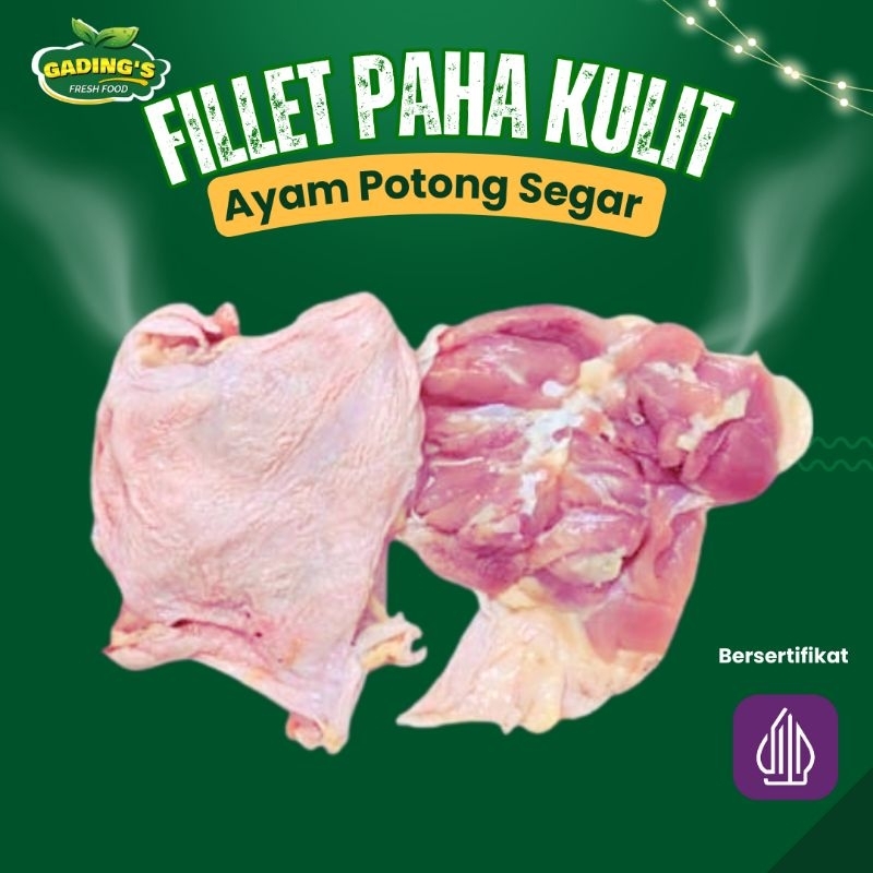 

[GADING FRESH] Ayam Potog Segar Fillet Paha Dengan Kulit / Boneless Paha Kulit Ayam 1 KG