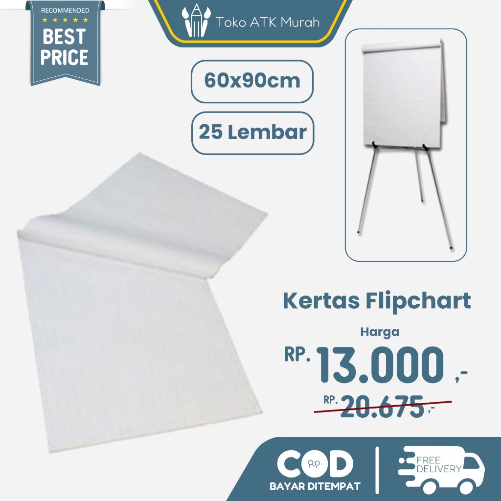 

Kertas Flipchart / Kertas Koran / Kertas Stensil / Kertas Presentasi 60x90cm isi 25lembar