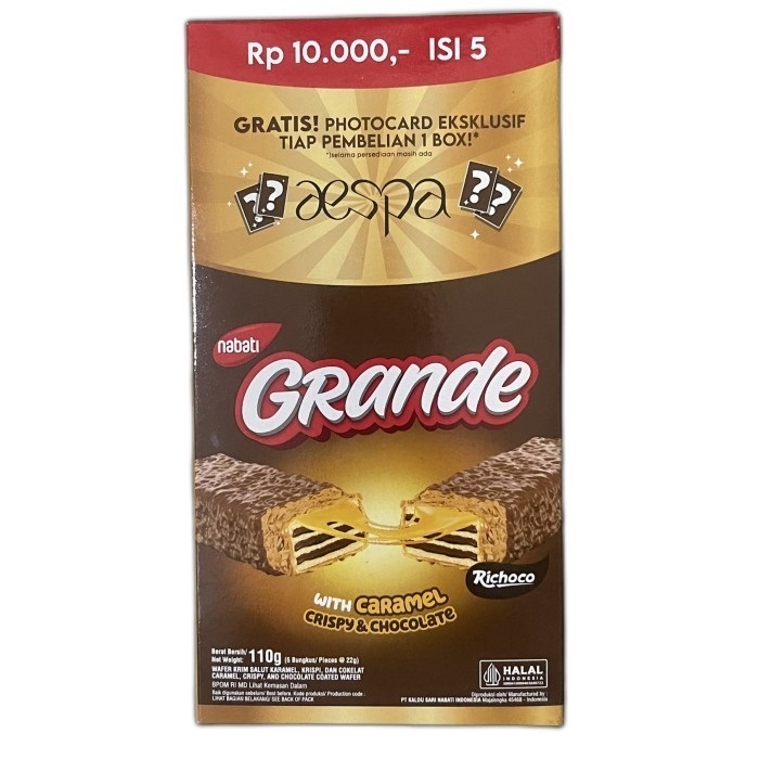 

nabati richoco grande wafer x aespa | berhadiah photocard