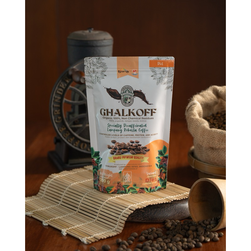 

Ghalkoff Diet Double Luwak 100% Kopi Robusta Organik Dekafeinasi Kopi Lampung