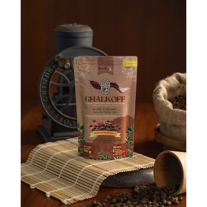 

Ghalkoff Diabetics Therapy 100% Kopi Robusta Organik Dekafeinasi Kopi Lampung