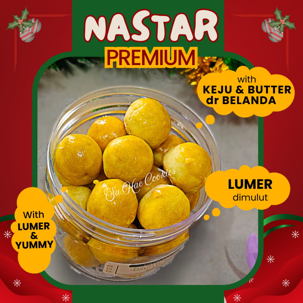 

Kue Kering Nastar Premium Keju Wisman Sekat Cookies natal Nestar Toples Imlek Lembut Enak by Suhae Cookies