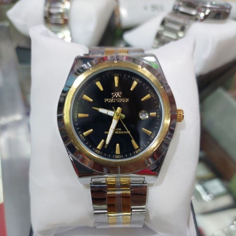 Jam Tangan Pria Fortuner Jam Tangan Business Jam Analog Bahan Tali Stainless100% Anti Karat Dan Taha