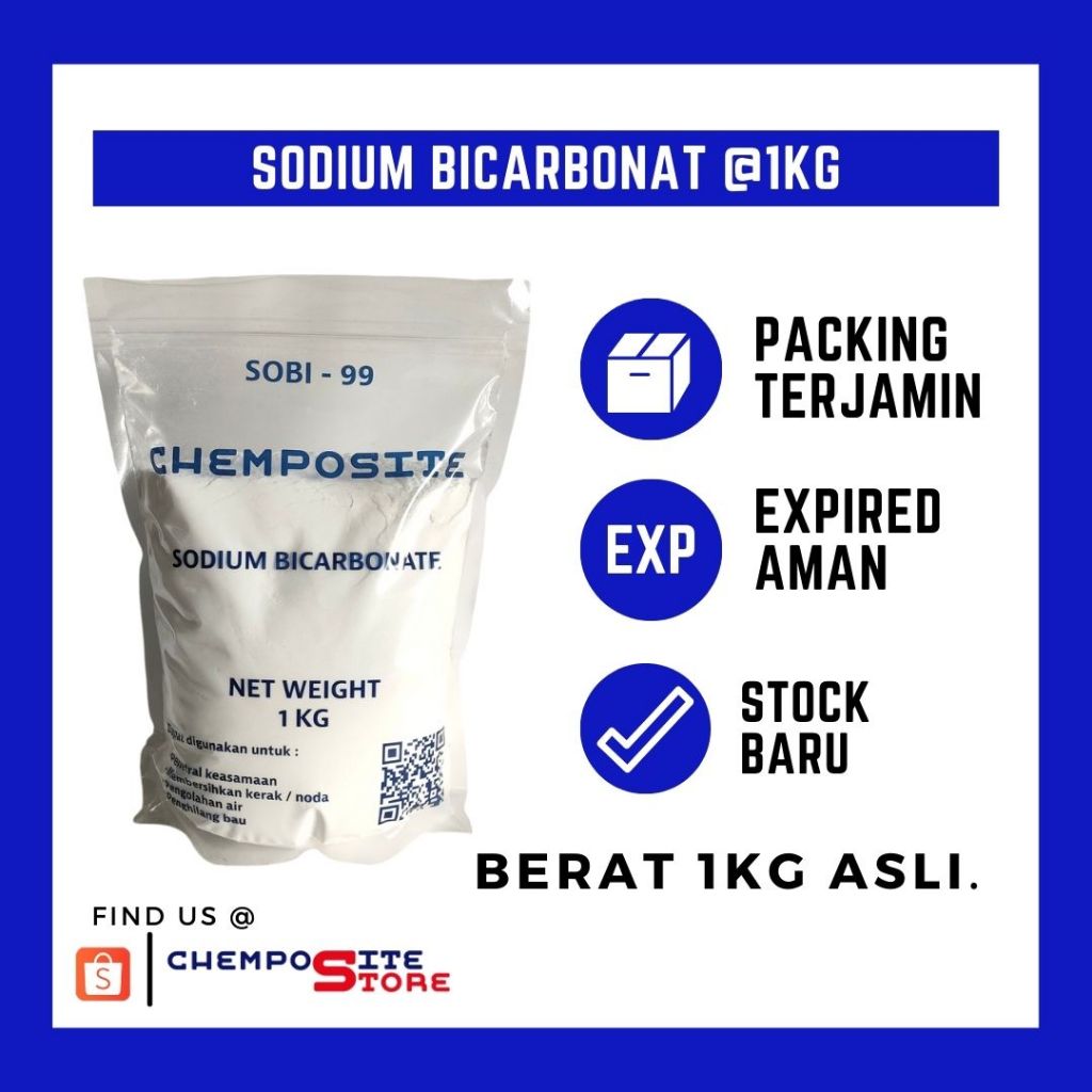 

Soda Kue - Baking soda - sodium Bicarbonate - sobi food grade kemasan 1 kg