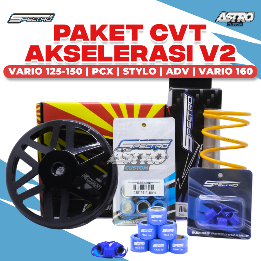 Upgrade CVT V2 Vario 125 150 160 PCX ADV 150 STYLO 160 Mangkok Ganda Kawahara Roller Per CVT