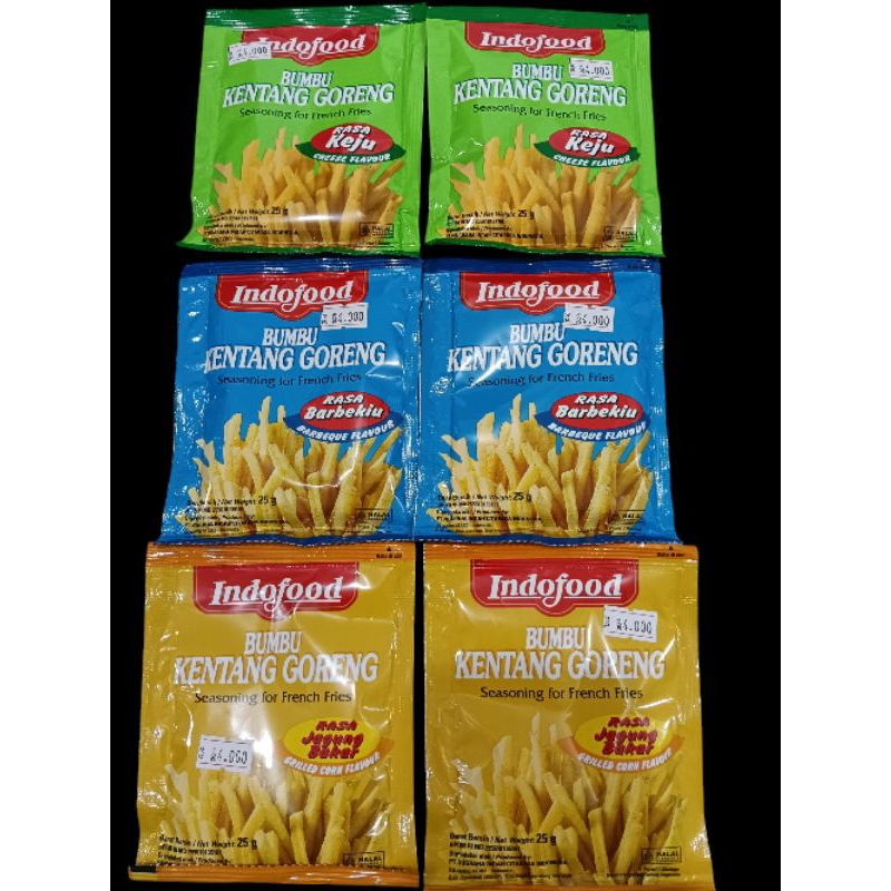 

Indofood Bumbu Kentang Goreng 25gr / Seasoning French Fries / Bumbu Tabur / Indofood