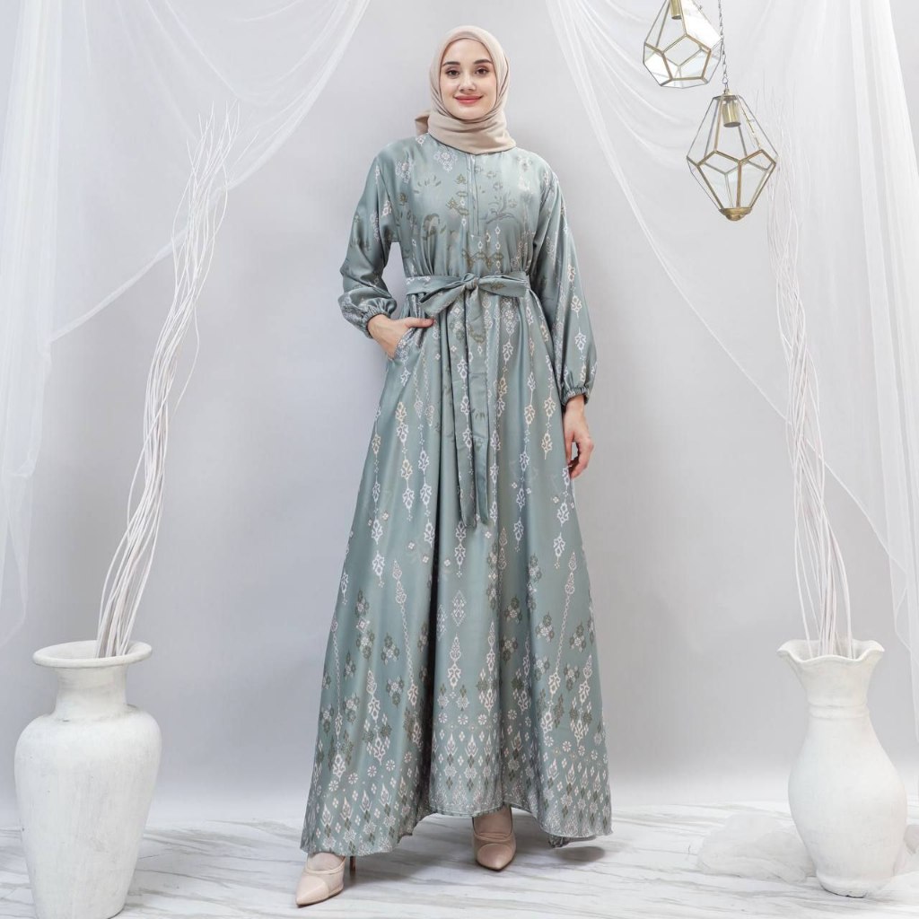 GAMIS DAYANA RATU / DRESS MAXMARA / GAMIS MAXMARA LUX LEBARAN 2023 BY BATIK ISROWIYAH
