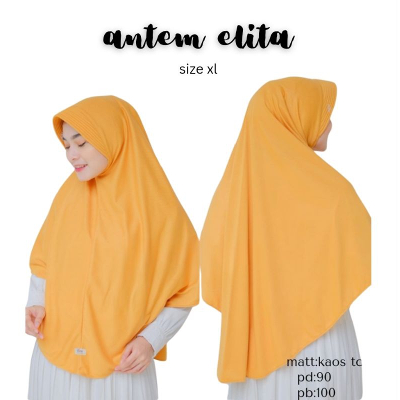 jilbab  hijab instan termurah elita kaos pet Antem Khadijah  size XL