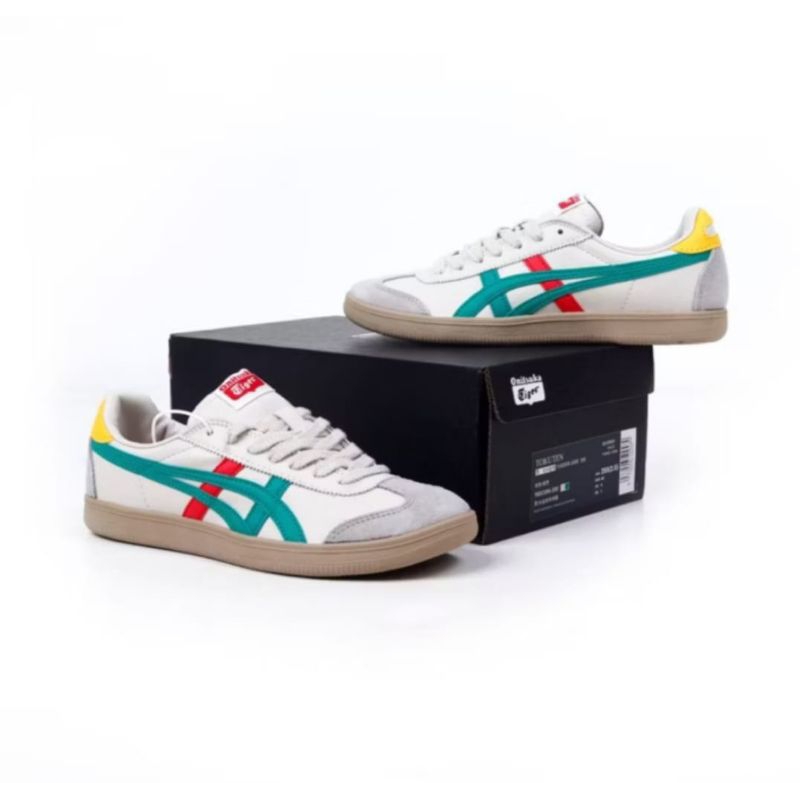 Sepatu Onitsuka Tiger Tokuten Cream Hijau Merah Sepatu Sneakers Original