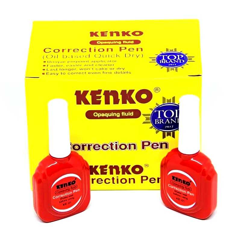

Tip-ex Kenko Ke-01 (12pcs) / Tipex cair per Box 1 Lusin isi 12 pcs