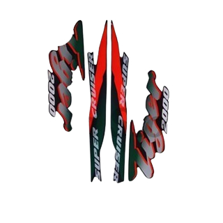 Striping Sticker Tiger 2000 Hijau Merah Motor Stiker Sticker Striping Standart Ori Tiger 2000