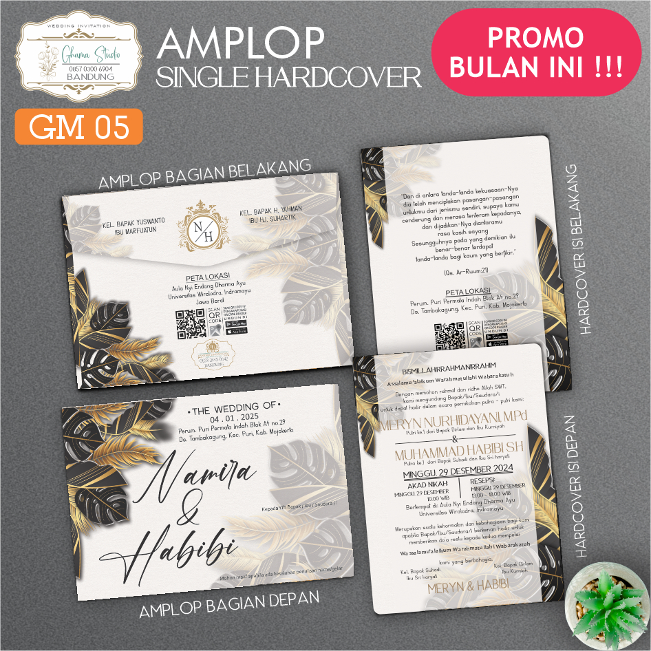 Undangan Pernikahan Hard Cover Amplop Kekinian Wedding Card Undangan Murah Undangan Bandung