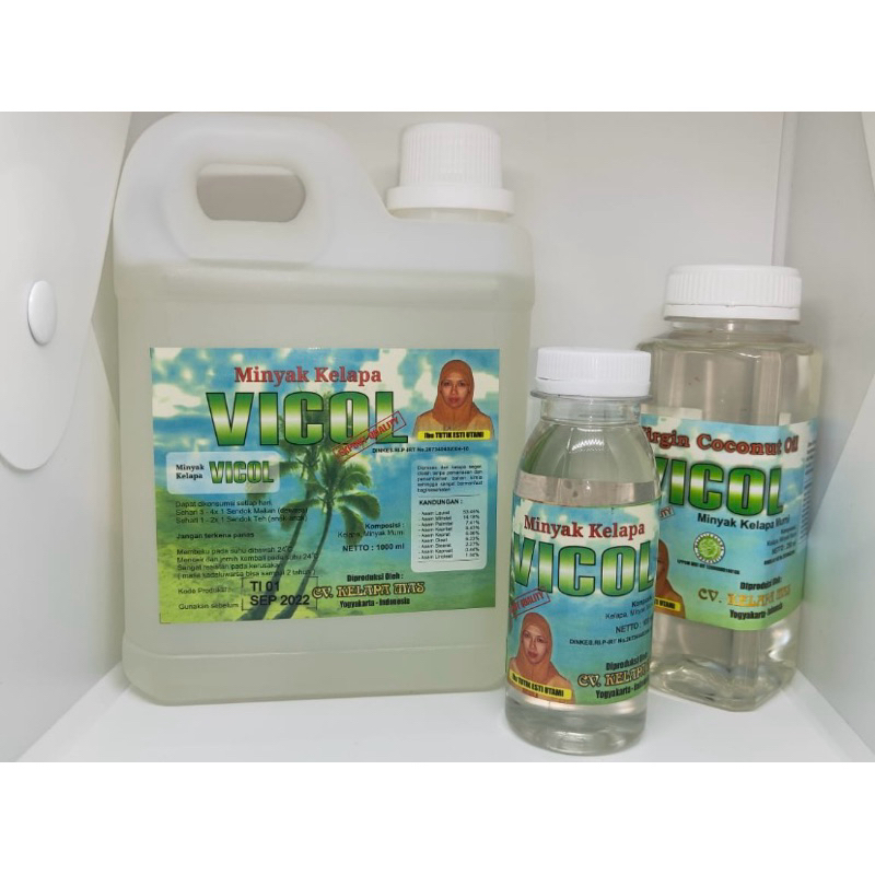 

VCO VICOL Kelapa Mas Minyak kelapa Asli produksi Sendiri