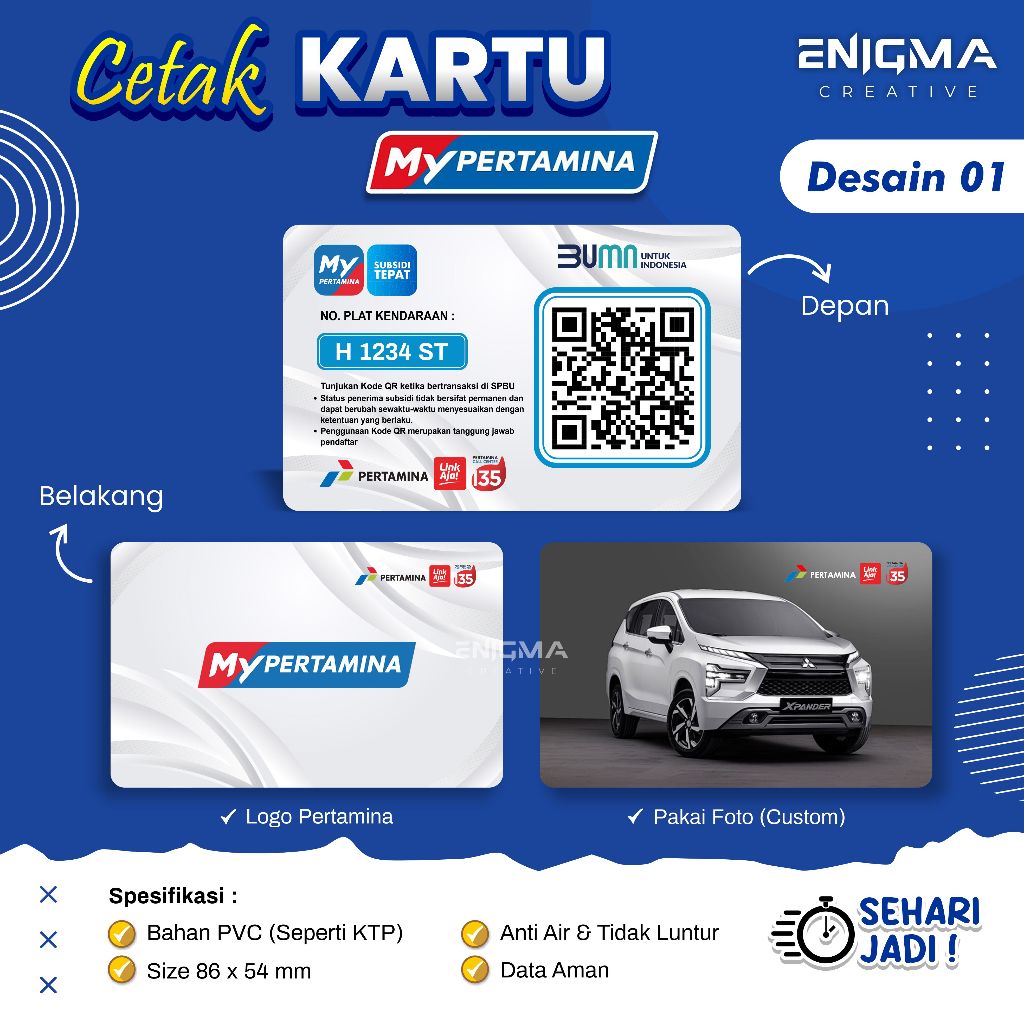 

KARTU MY PERTAMINA BARCODE CARD DESAIN MINIMALIS