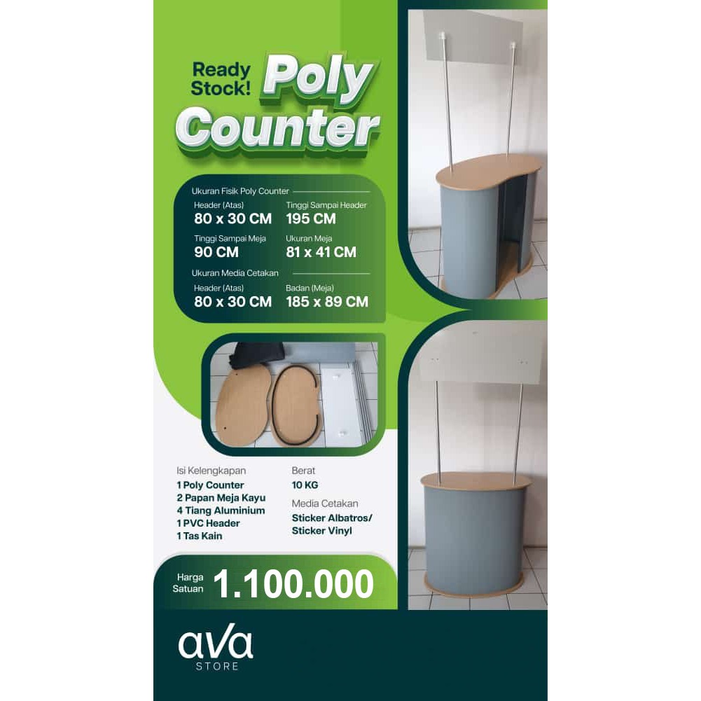 

POLYCOUNTER / MEJA PROMOSI OVAL