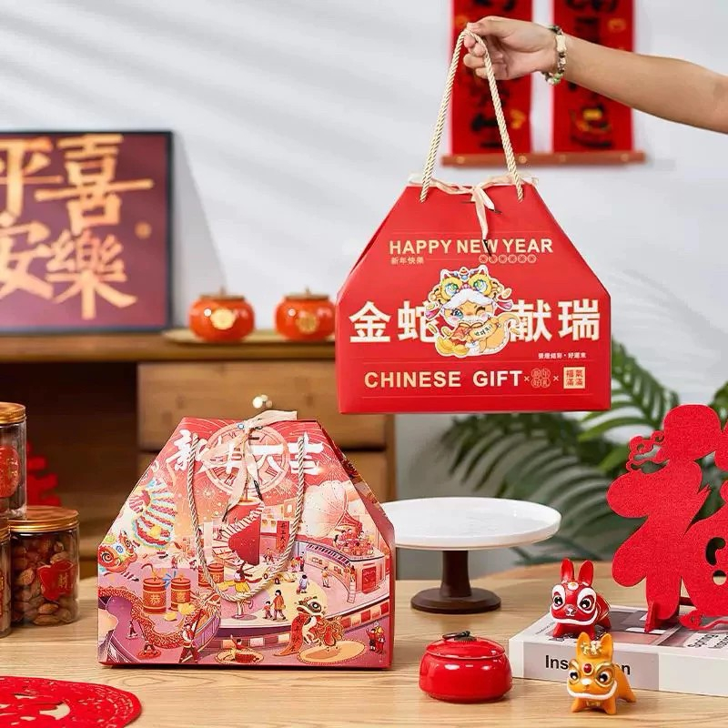 

NEW CNY 2025.....!!!! Paper Bag Imlek tahun ular - Tas hadiah hampers cny - goodie bag sincia -paper bag isi toples