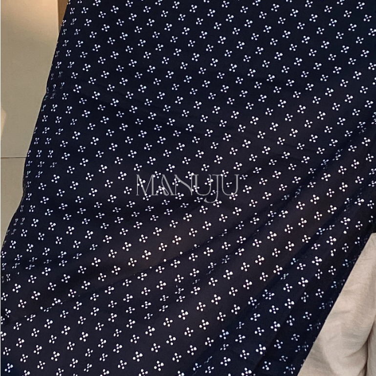 Kain Batik Meteran Warna Biru Motif Kembang Jeruk Premium Batik Wanita Modern Elegan