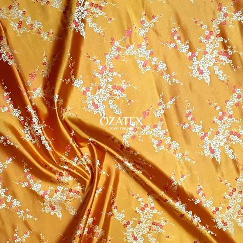 Kain Meteran | CHEONGSAM | Motif SAKURA - Bahan Berkualitas