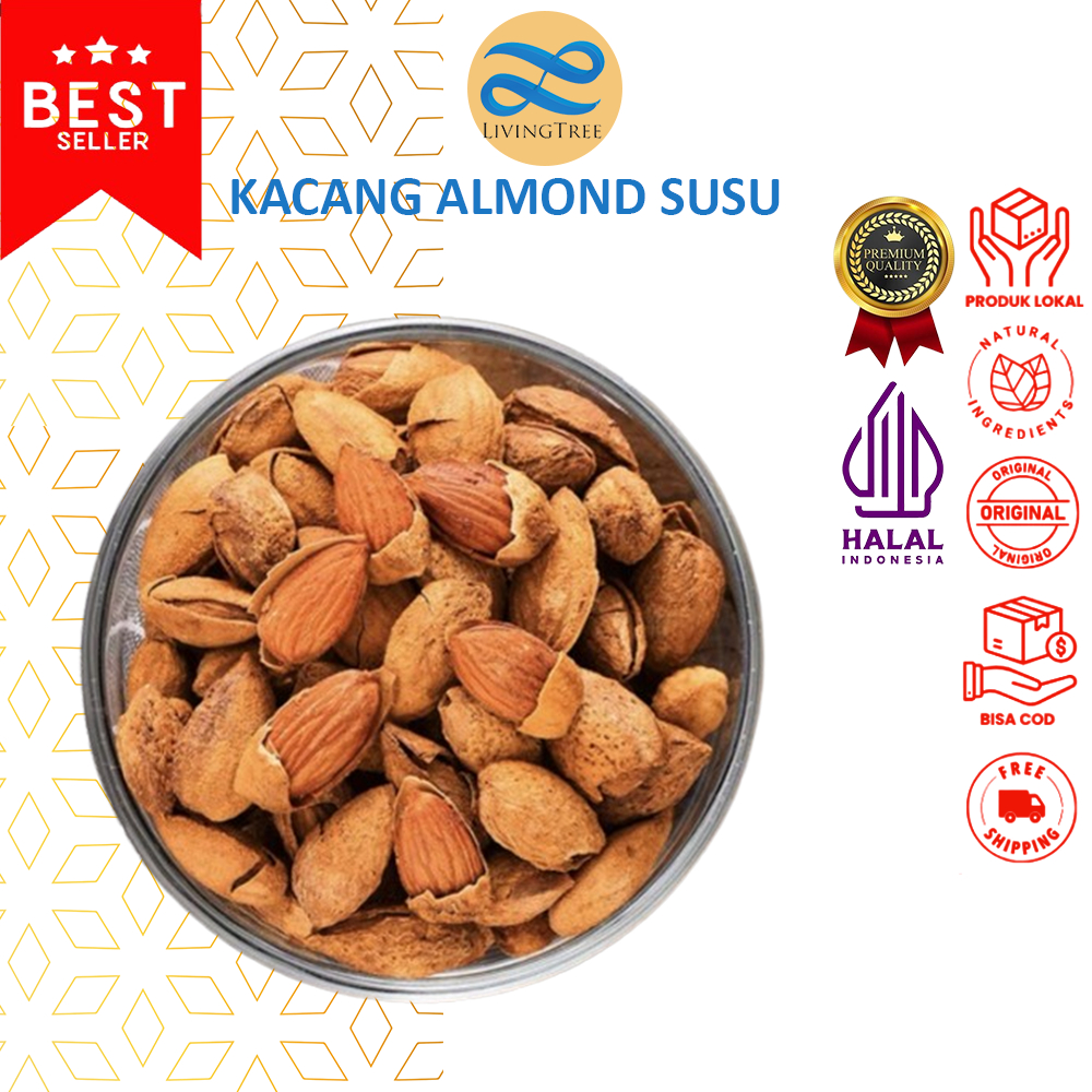 

Kacang Almond Roasted Milk 100gr Kacang Almond Susu Original