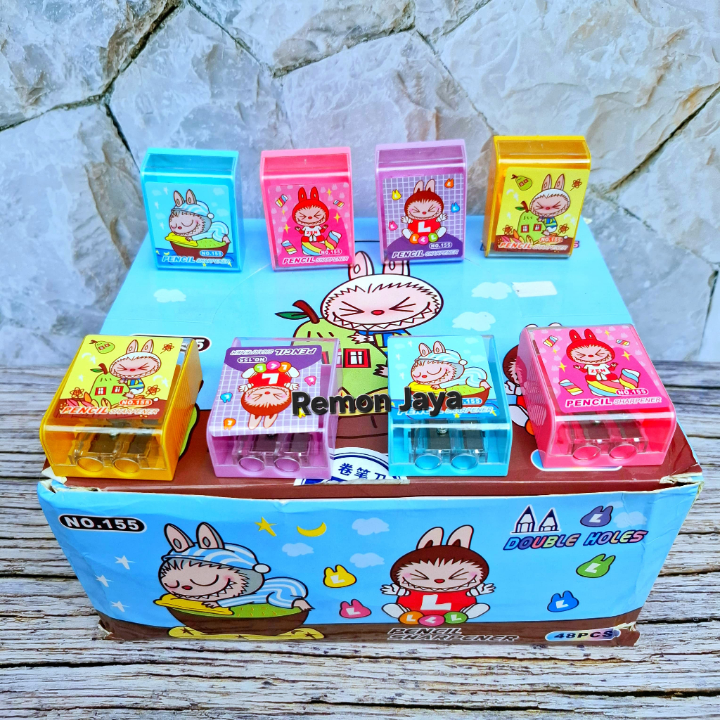

ISI 3 PCS Rautan Pensil / Serutan Sharpener Labubu The Monsters Karakter Lucu Premium