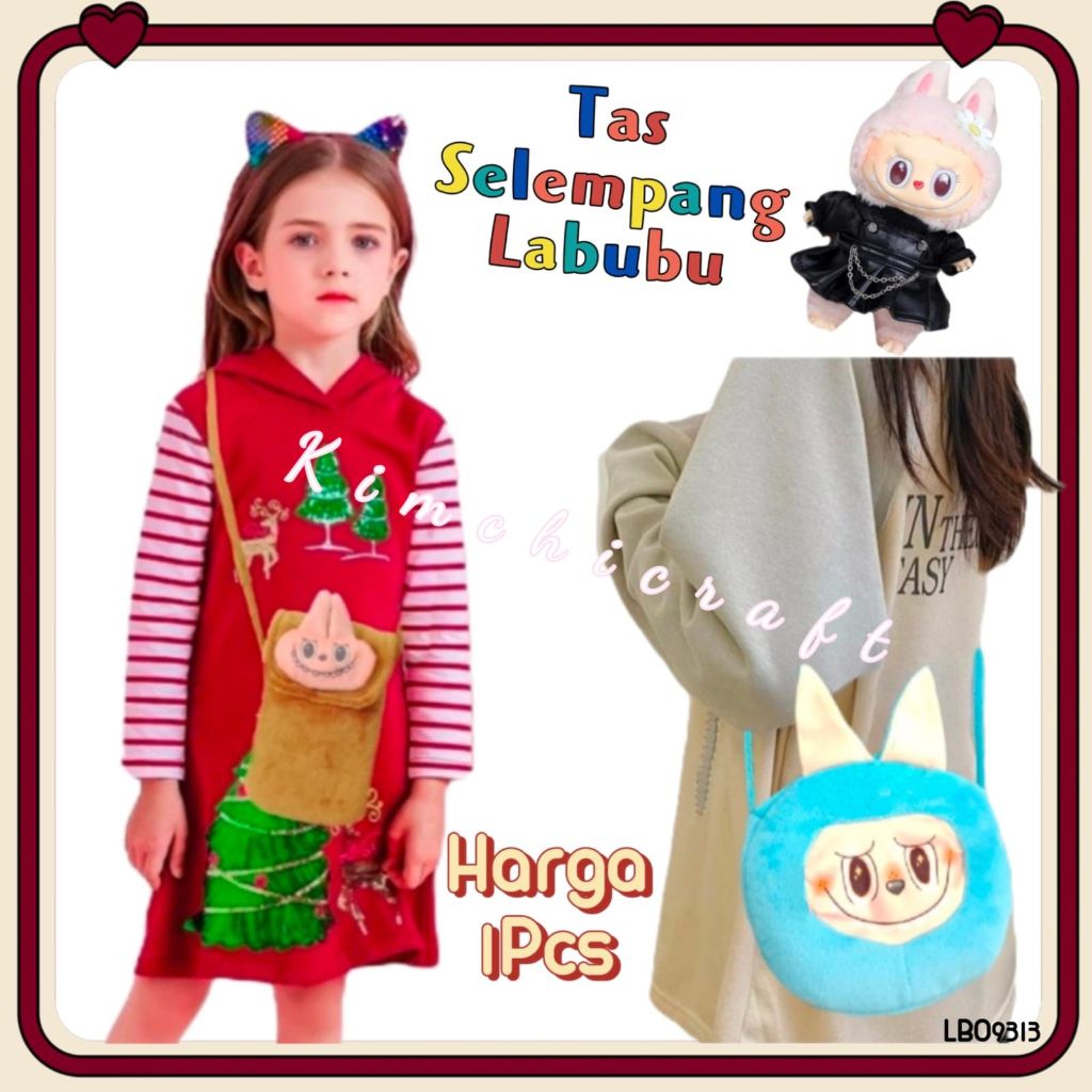 TAS SELEMPANG LABUBU VIRAL / TAS SELEMPANG ANAK KARAKTER LUCU / TAS SELEMPANG ANAK REMAJA / LABUBU S