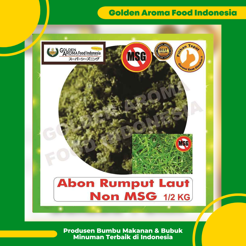 

Abon Bumbu Tabur Rasa Rumput Laut Non MSG 500 Gram Jual Abon Bubuk Tabur Seaweed No MSG Gurihya GAFI