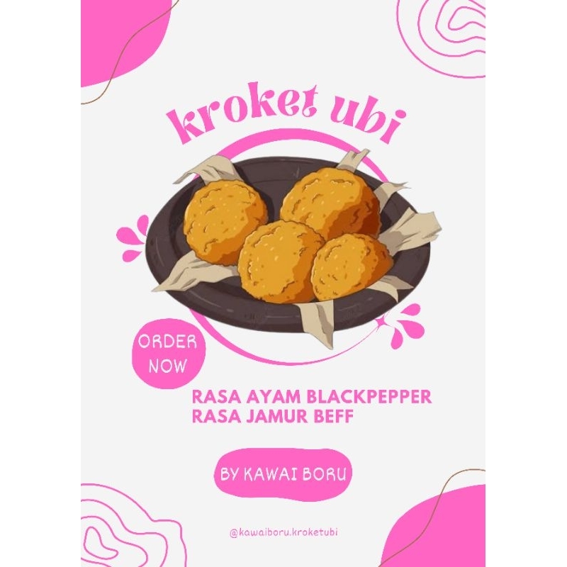 

Kroket Ubi Rasa Ayam Black Pepper Jamur Beff